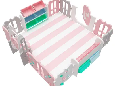 Playpen Baby Girls Play Yard 3D model