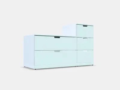NORDLI Chest of 5 drawers Low-poly 3D model