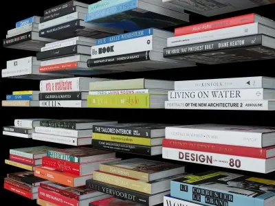 Coffee Table Books - Design and Architecture 3D model