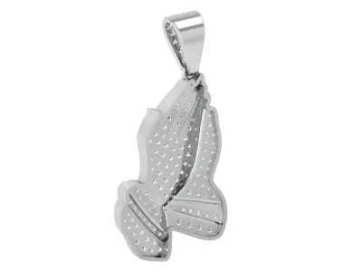 Pray French Pave Pendant 3995 3D print model