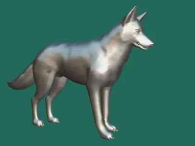 Red Wolf Canine Animal 3D model