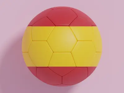 Flag Soccer Ball Collection 6 3D model