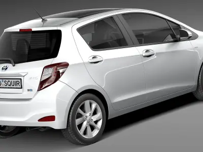Toyota Yaris Hybrid 2013 3D model