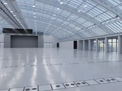 Exhibition Hall Interior 3 Low-poly 3D model