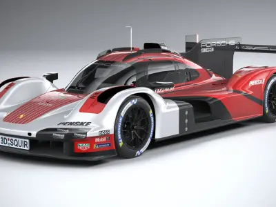 Porsche 963 LMDh Racecar 2023 3D model