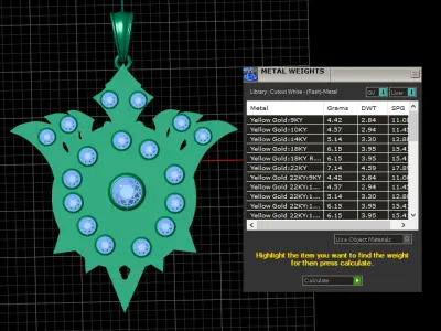 LUXURY SPINAL RUBY PENDANT 3D PRINTABLE MODEL 3D print model