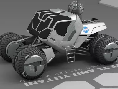 sci-fi mars rover   3D model