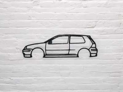 Golf MK4 Wallart 3D print model
