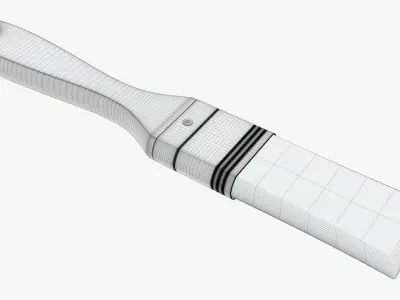 Narrow painting brush 03 3D model