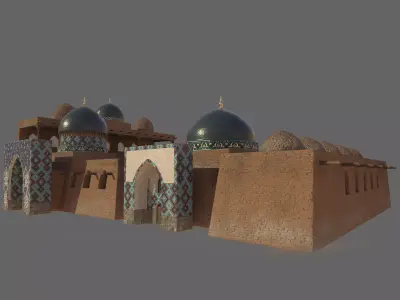 Samarkand Historical Building 2 Low-poly 3D model