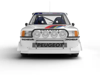 Peugeot 205 T16 Evo 2 Group B 1986 3d model 3D model