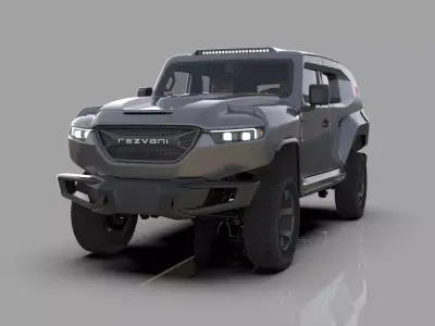 Rezvani Tank 2020 HQ interior 3D model