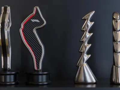 F1 Trophy - Emilia Romagna GP Trophy Low-poly 3D model