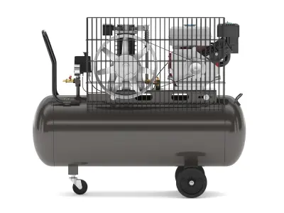 Garage Petrol Engine Driven Compressor 3D model