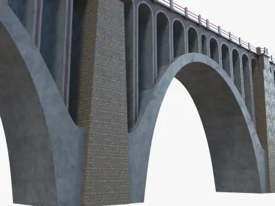 Road bridge segment 3D model