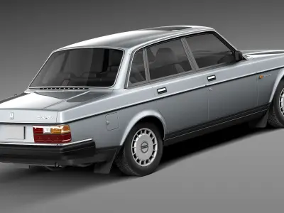 Volvo 240 sedan 1993 3D model