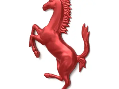 Ferrari horse logo 01 3D print model