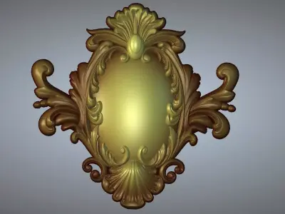 Ornamental carved objects 3D model