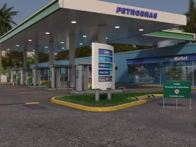 Gas Station - Petrobras 3D model