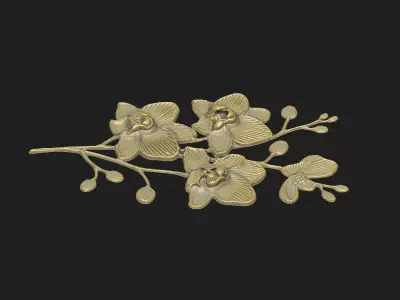  orchids design petal detail luxury unique leave flower 3D print model