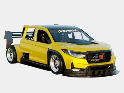Honda Hoonigan IndyTruck 2022 Based on Honda Ridgeline 2017 Low-poly 3D model