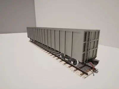 Animated game-ready GondolacarV0L Low-poly 3D model