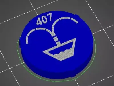 PEUGEOT 407 WASHER FLUID CAP 3D print model