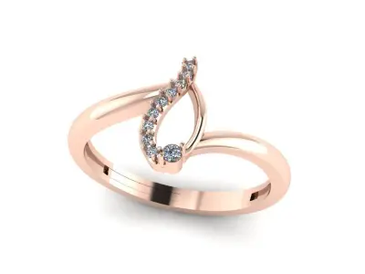 Jewelry Diamond Ring 3D Print Model  3D print model 9
