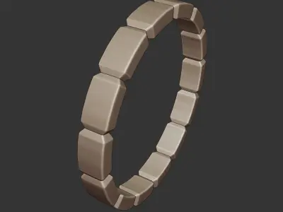 Segmented Unity Ring - High-Poly Print-Ready Jewelry Model 68 3D print model