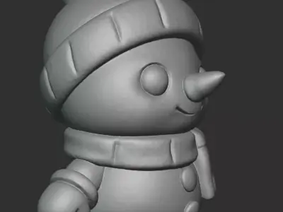 SNOWMAN FIGURINE ON BASE 3D print model