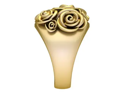 full flower top ring 3D print model