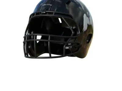 American Footbal Helmet 04 Low-poly 3D model