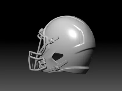 Half NFL Helmet wall decor Riddell speed 3D print model