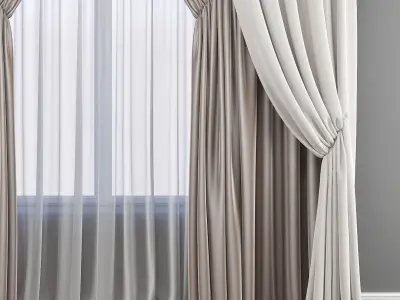 Set 55 Curtains 3D model