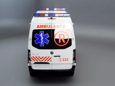 Mercedes Sprinter 4x4 White Ambulance 3D model