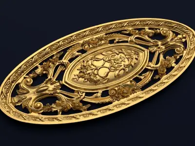 Classic decor ornament v-3D model 38 3D model
