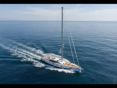 Modern Cruising Sailing Yacht Monohull Sloop Rig 3D model