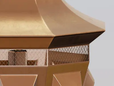  Moroccan hanging copper lamp 3D model