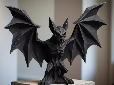 Terrifying Halloween Bat 3D print model