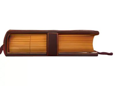 Vintage Leather Family Photo Album Low-poly 3D model