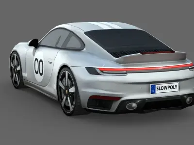Porsche 911 Sport Classic 2023 Low-poly 3D model