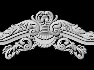 Central decor ornament for furniture 3D model 848