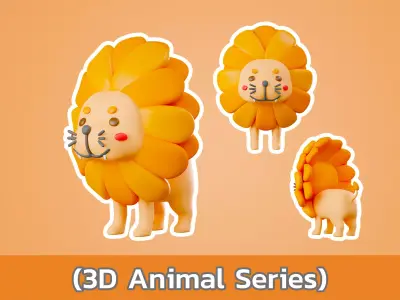 3D model Cute Lion 3D model