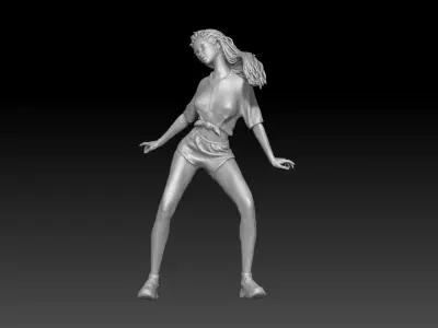 korean baseball cheerleader girl 3 3D print model