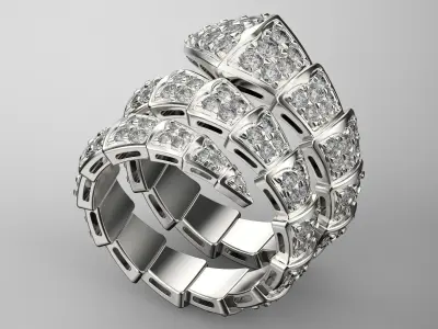 Serpenti Viper Ring 3D print model