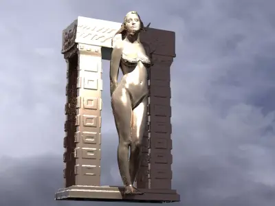 Egyptian Art Deco Stand 3 3 3D model