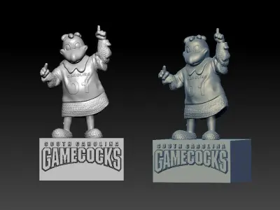 NCAA - South Carolina Gamecocks mascot statue  3D print model