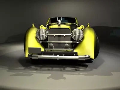 Old car from the 30 3D model
