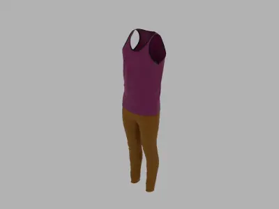 Sport Suit Low-poly 3D model