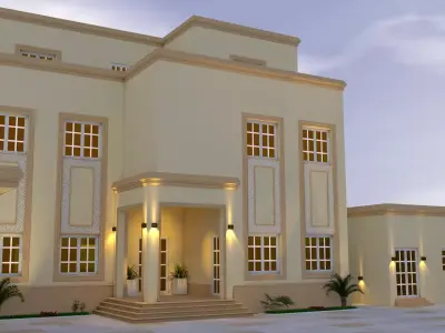 villa house in dubai 3D model
